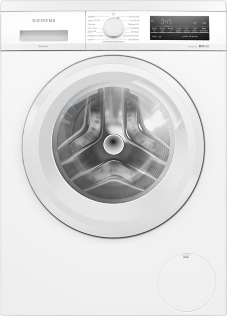 Siemens iQ500, Waschmaschine, unterbaufähig - Frontlader, 9 kg, 1400 U/min. WU14UT22 Frontansicht geschlossen