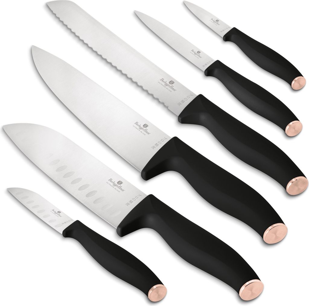 Berlinger Haus 6-teiliges Messer-Set BH-2949 schwarz Edelstahl