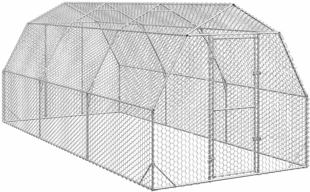 Hühnerstall 2,5x6x2,25 m Verzinkter Stahl