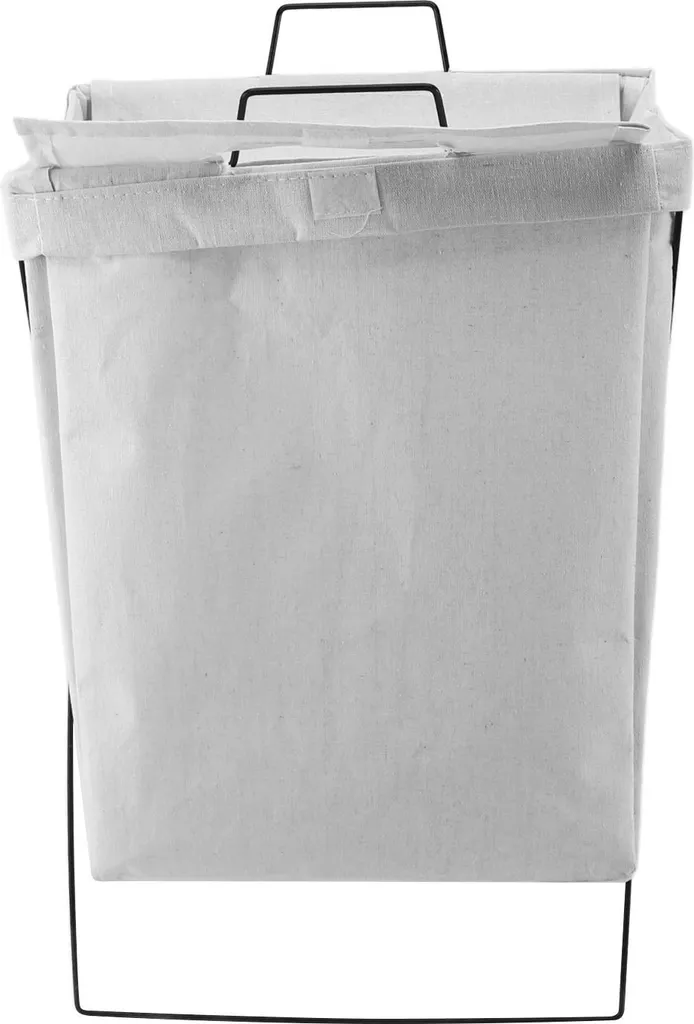 Panier à linge pliable avec cadre en métal X blanc taille S rectangle