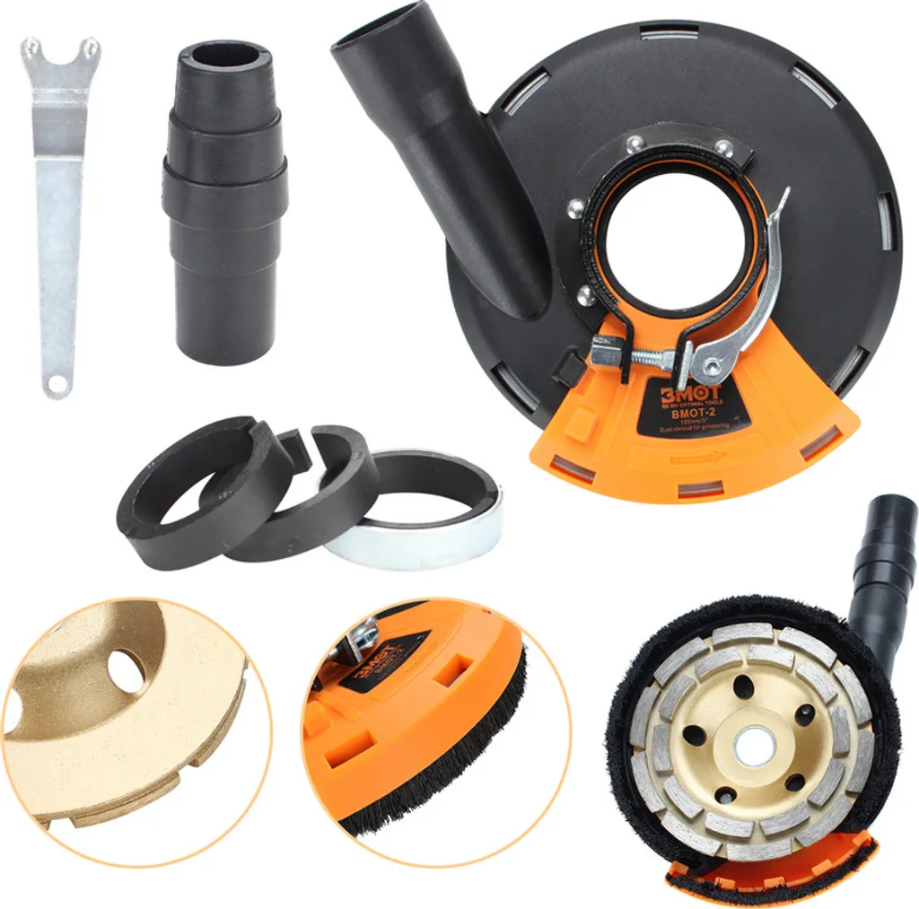 Jopassy Capot d'aspiration 125mm pour meuleuse Fanztool sans poussière