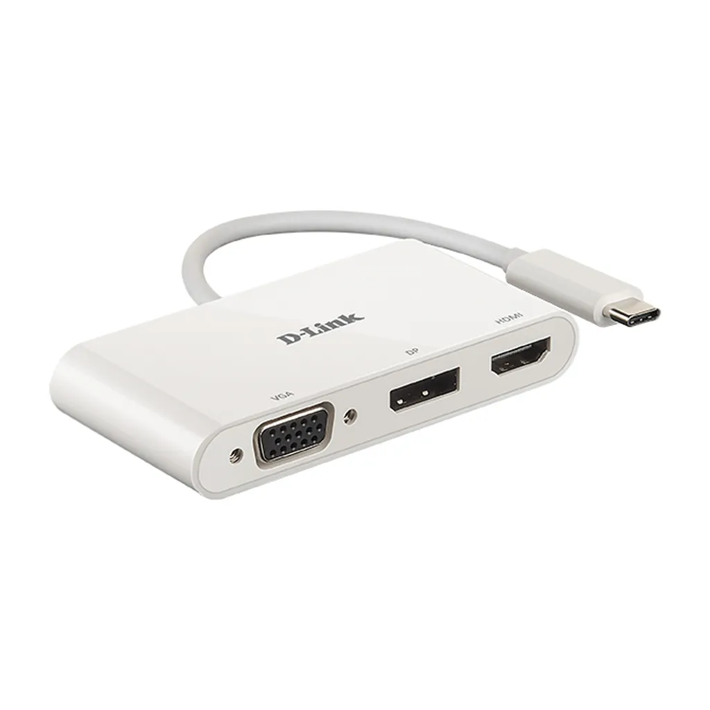 Docking Station D-Link DUB-V310 Bianco | USB-C a 3 Display HDMI DP