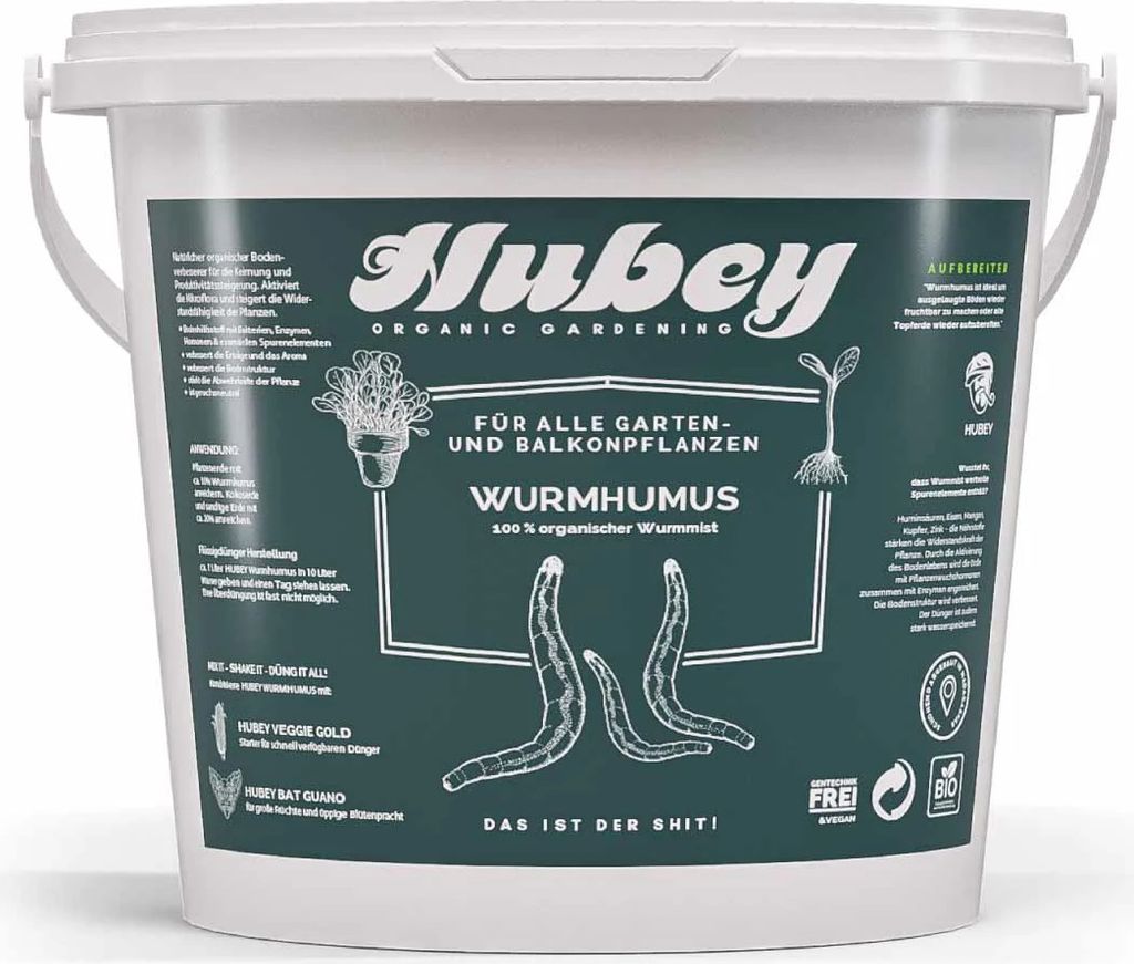 Hubey Wurmhumus 10 Liter Wurmdünger Wurmmist Produktbild 