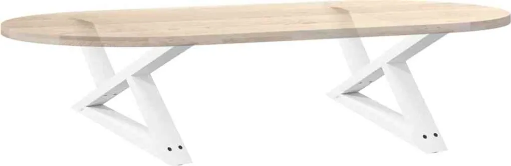 Gambe Acciaio Bianco per Tavolini 70x30 cm - Solide e Regolabili - 8