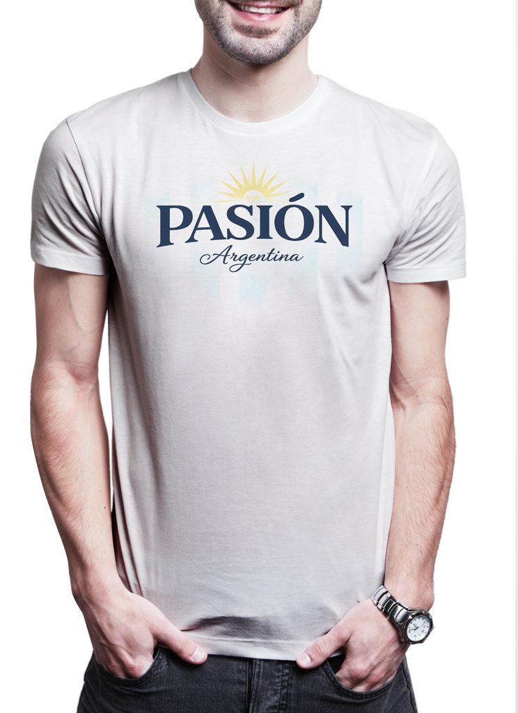 Urban Backwoods Pasión Argentina, Herren T-Shirt, Farbe: Weiß, Größe: XL