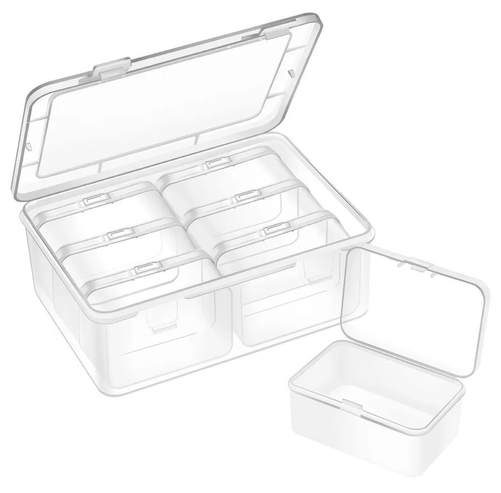 Petites boîtes de rangement anti-perte pour pilules et perles x14