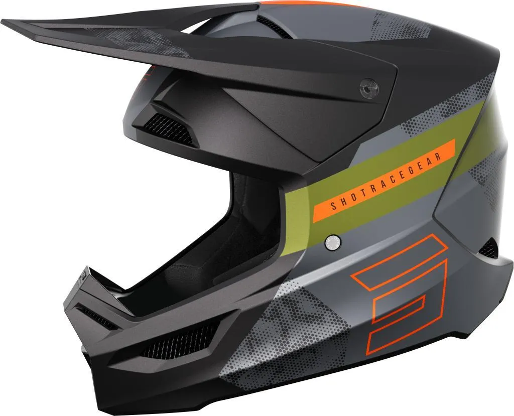 Casque SHOT FURIOUS PATROL Anti-Chaleur et Sécurisé Noir Mat Kaki XL