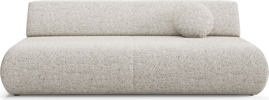 Sofa DELTA mit Schlaffunktion, Schlafsofa, Wohnzimmersofa, Couch, Soffa, Bettsofa, Geflochtener Stoff – Beige PUENTE 06