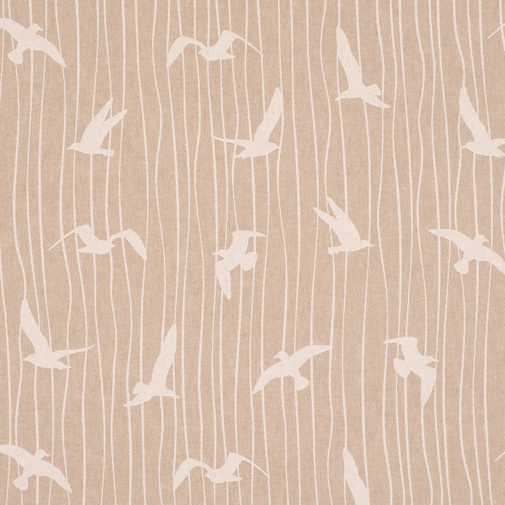 Dekostoff Iconic Seagull Stripe Möwen Streifen natur weiß 1,40m