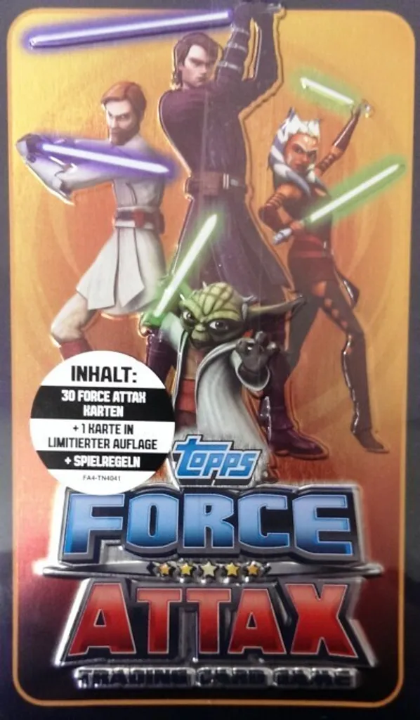 Force Attax Star Wars Série 4 Tin avec Cartes Rares et Finition Métallique