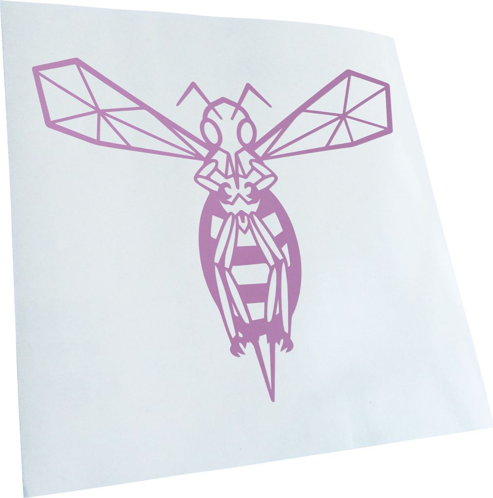 Kiwistar - Autoaufkleber - Hornisse Polygon wespe - Flieder - 24x19cm - Aufkleber für Auto, Laptop, Fahrrad, LKW, Motorrad mehrfarbig JDM Decal Ra...