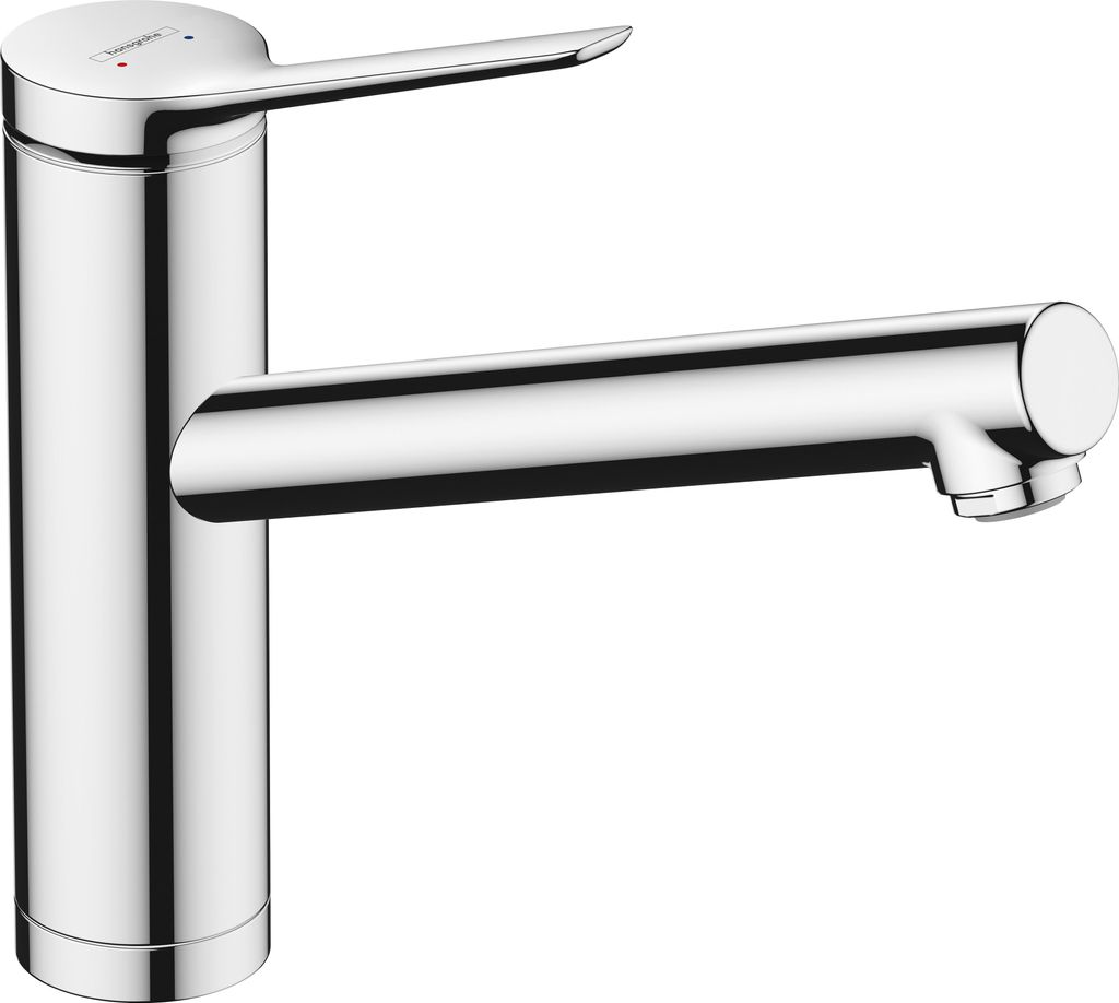 hansgrohe Zesis M33 Einhebel-Küchenarmatur ComfortZone 160, Vorfenstermontage, 1 Strahlart, chrom, Ausladung 220 mm, 74805000
