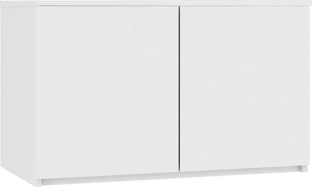 Armadio Multiuso Bianco 90 cm | Mobile 2 Ante con Ripiani per Casa