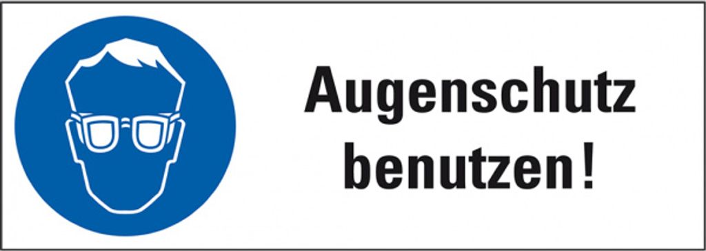 Dreifke Gebots-Kombischild Augenschutz benutzen, praxisbewährt, Kunststoff, ...