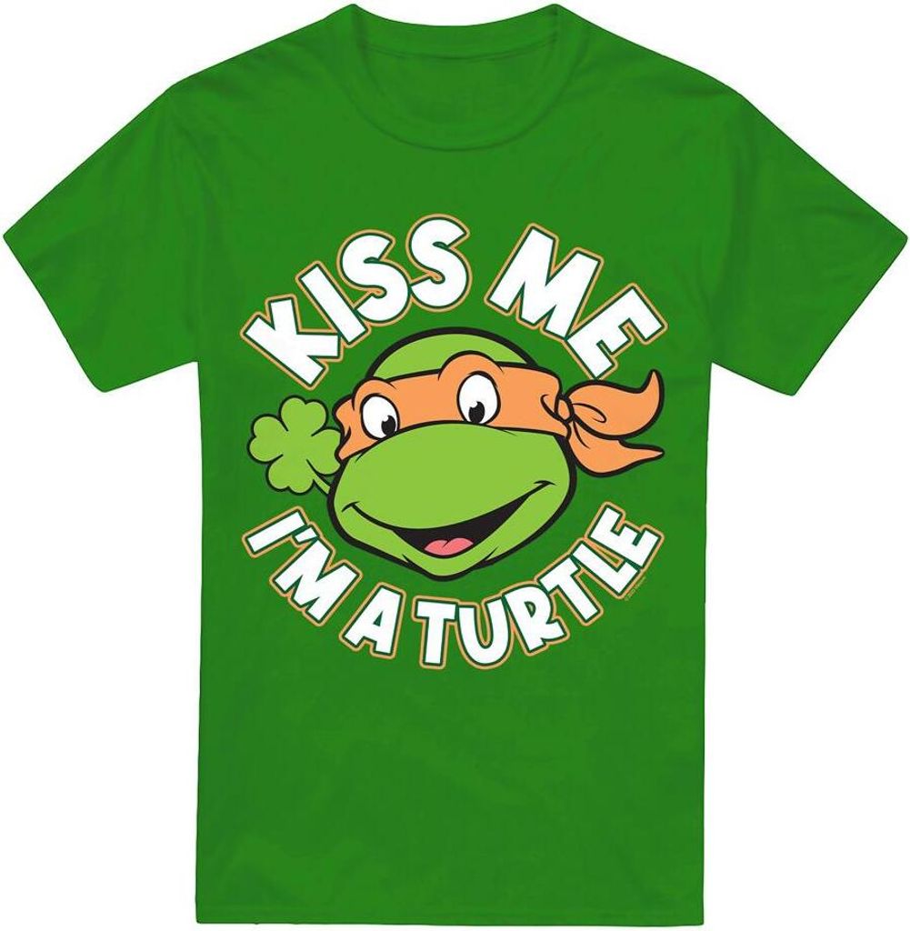Teenage Mutant Ninja Turtles - "Kiss Me" T-Shirt für Herren - St Patricks-Tag TV6388 (L) (Irisches Grün)