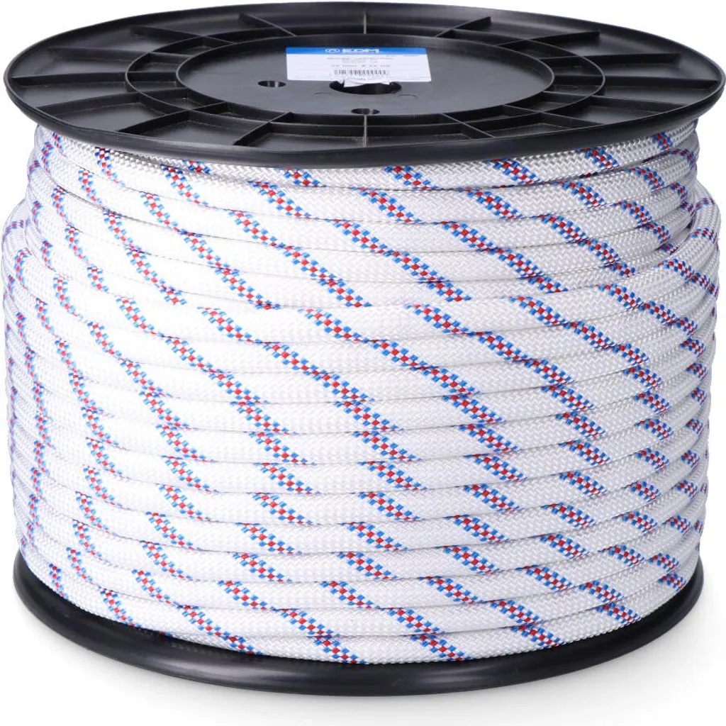 Cordage de Marine en Polyester 10mm - Drisse Blanche Souple et Robuste