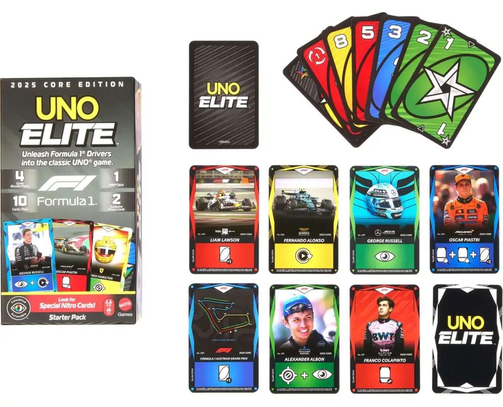 Mattel Games UNO Elite Formel 1 2025 Core Edition Produktbild 