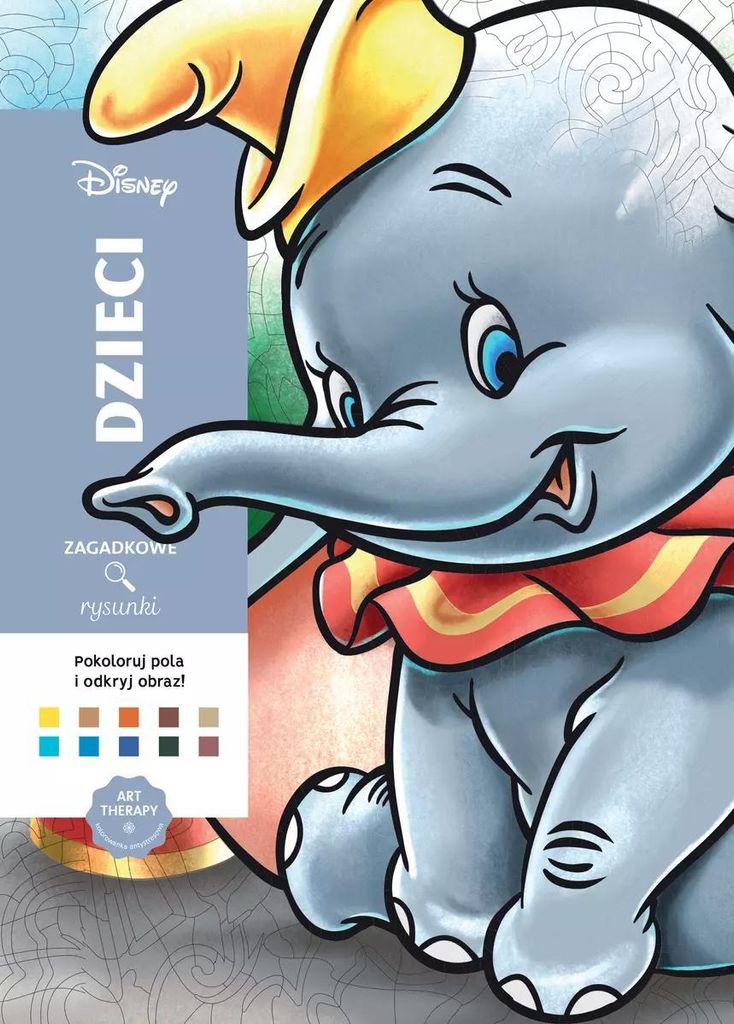 Art therapy. Disney. Zagadkowe rysunki. Kolorowanka Produktbild 