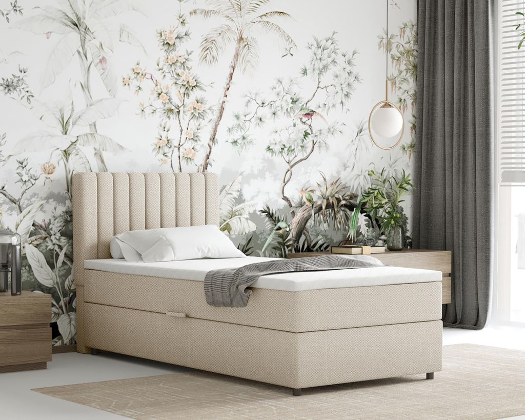 Boxspringbett 90x200 EVEREST, mit Topper, mit Bettkästen,  Produktbild 