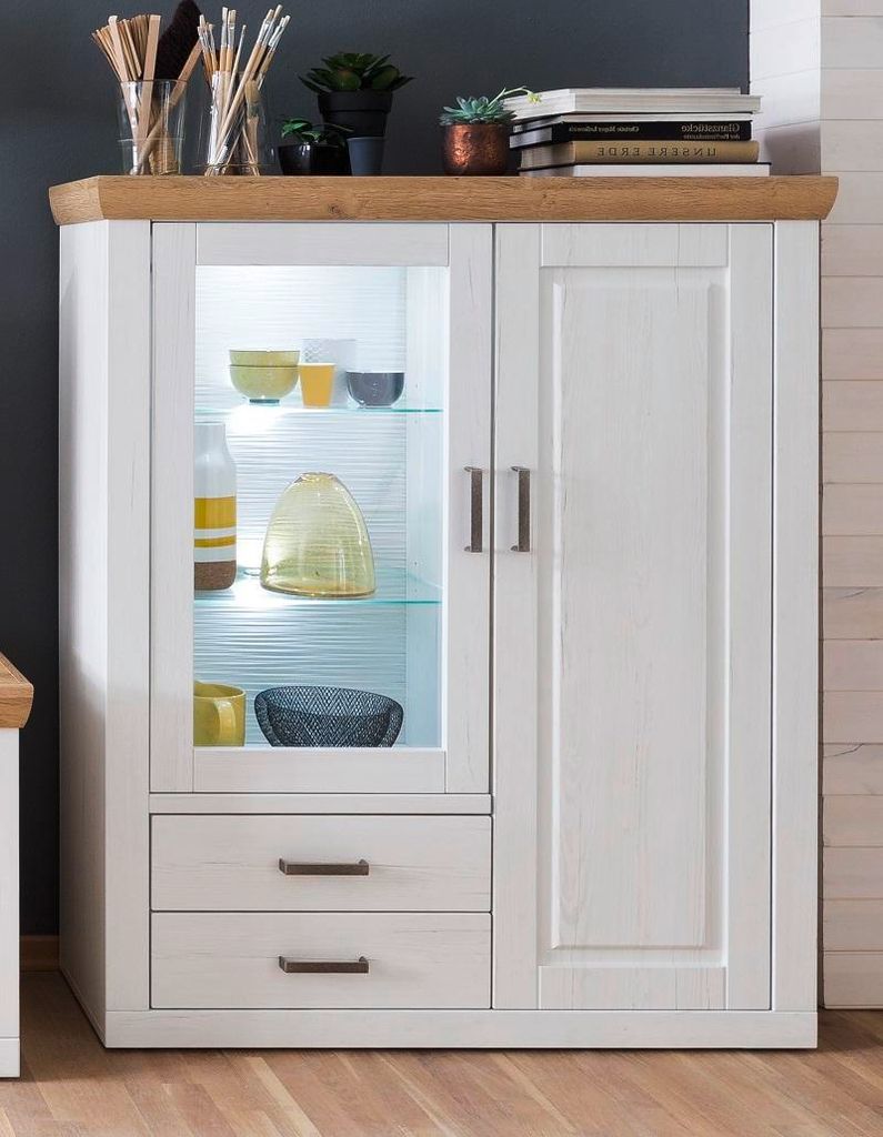 Highboard III Brixen | Landhaus modern | Pinie Aurelio / Grandson Oak ohne Beleuchtung