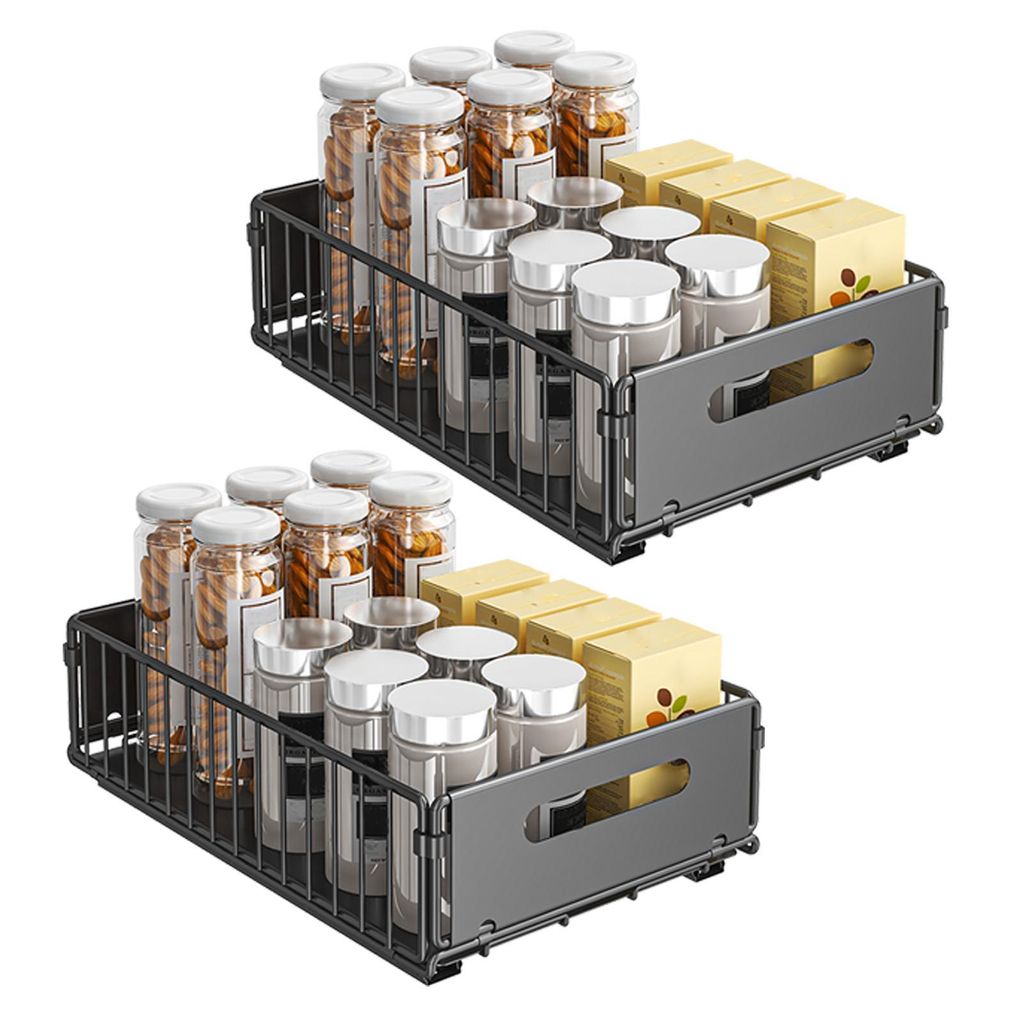 2er Set Gewürzregal Teleskopschublade Ausziehbare Schublade Produktbild 