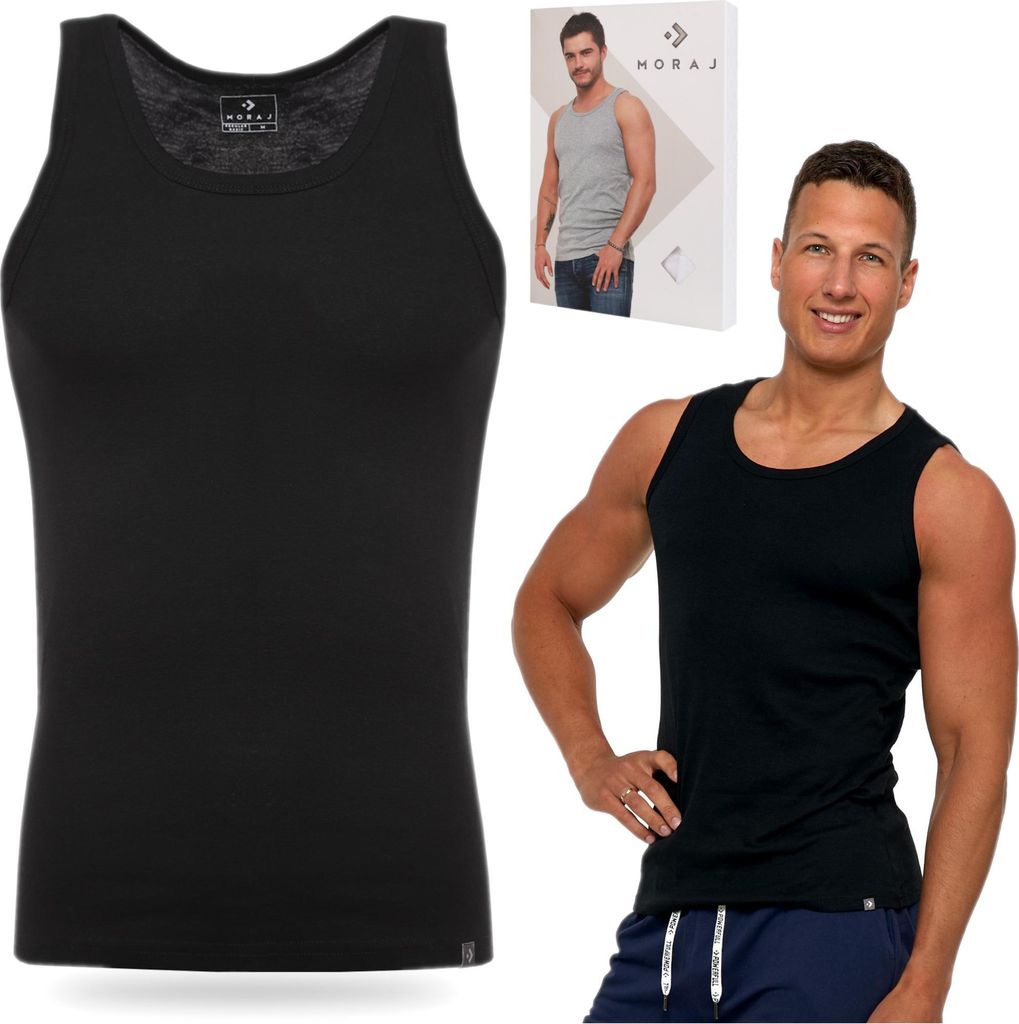 MEN'S SHIRT Ärmelloses T-shirt 100% Baumwolle MORAJ - XL