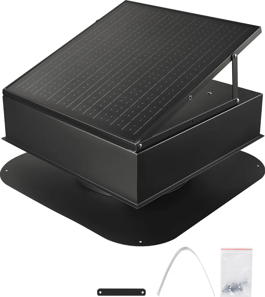 Ventilateur de Toit Solaire 35W Intelligent à Grand Débit 67960 Litres/Min