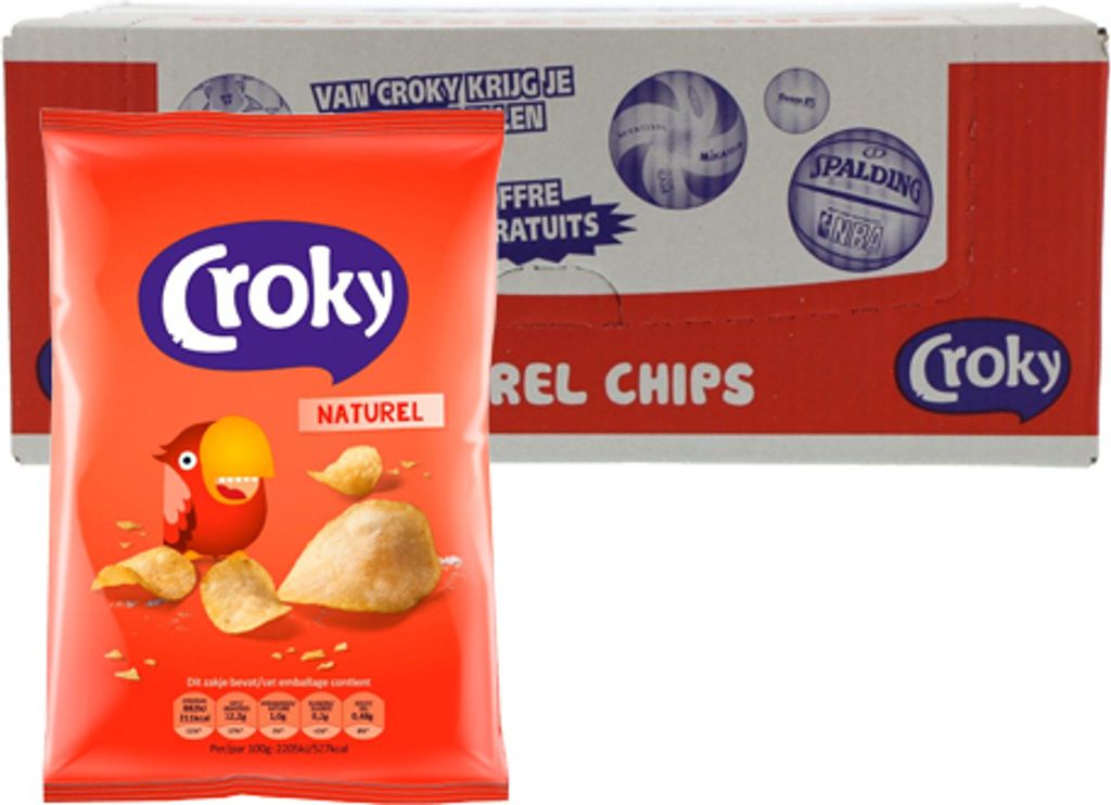 Croky - Naturel Gesalzen Chips - 20 Mini Beutel