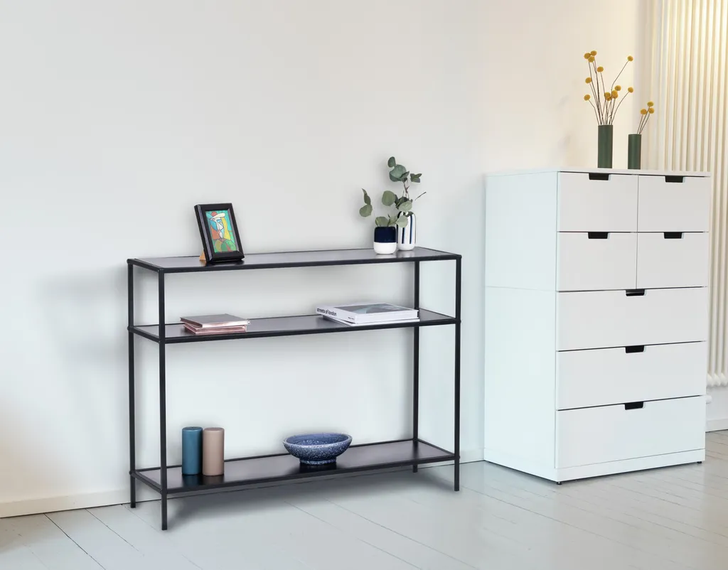 Table console industrielle pour entrée et salon meuble d'appoint - 4
