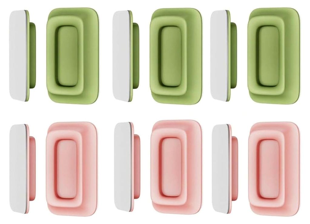 Silikon-Fernbedienungshaken mit selbstklebender Wandhalterung für Schlüssel und kleine Gadgets, 6 Stück, Weiß