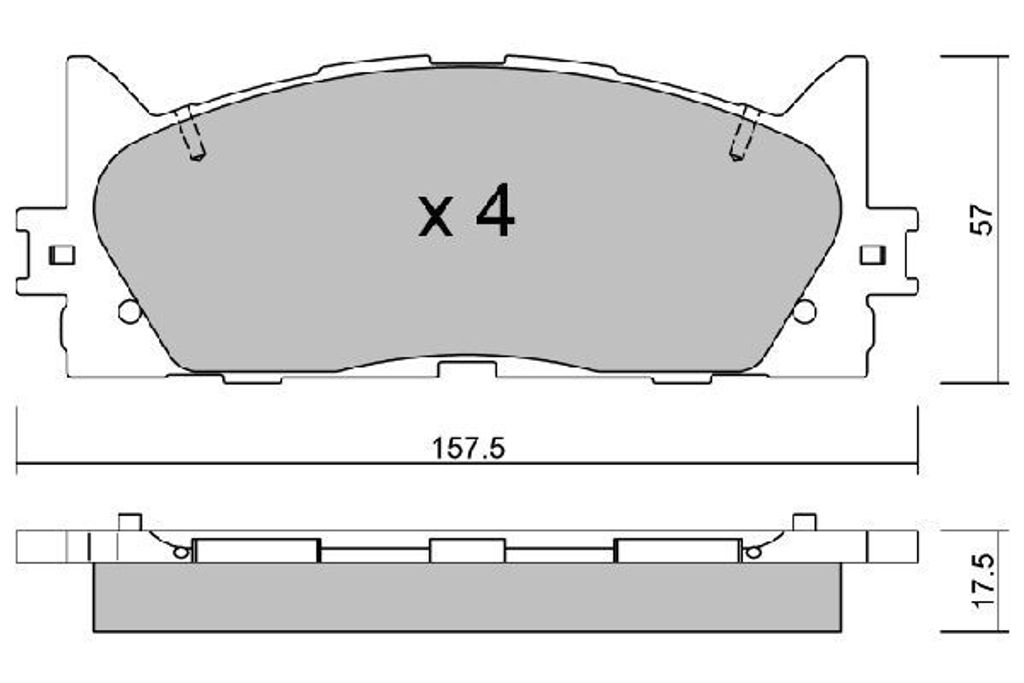 AISIN Bremsbeläge Satz Vorne Bremsklötze für TOYOTA Camry Limousine (V4) BPTO-1022