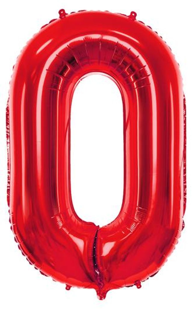 Ballon fol.Cyfra 0 86cm rot 68701