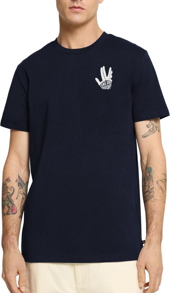 Spreadshirt Star Trek Discovery Vulkanischer Gruß Weiß Männer Premium T-Shirt, M, Navy