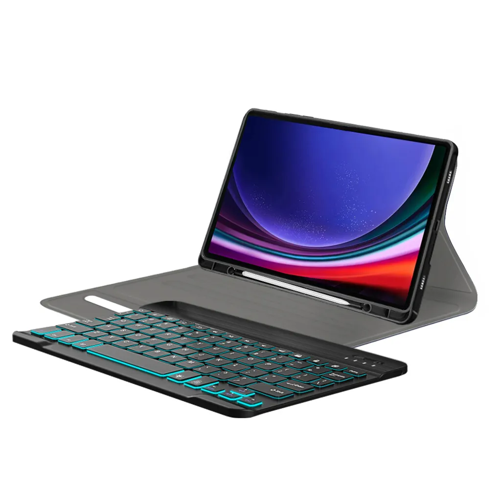 Coque Clavier QWERTY et Support Stylet pour Samsung Galaxy Tab S9 Plus - 4