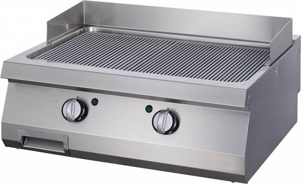 Maxima - Gastro Heavy Duty Grillplatte - Gerilltes Chrom - Doppeleinheit - 70 cm Tief - Gas