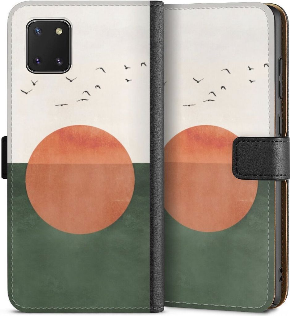 DeinDesign Klapphülle für Samsung Galaxy Note 10 lite Handytasche Lederhülle Tasche Sonnenschein Sonnenuntergang Vogel