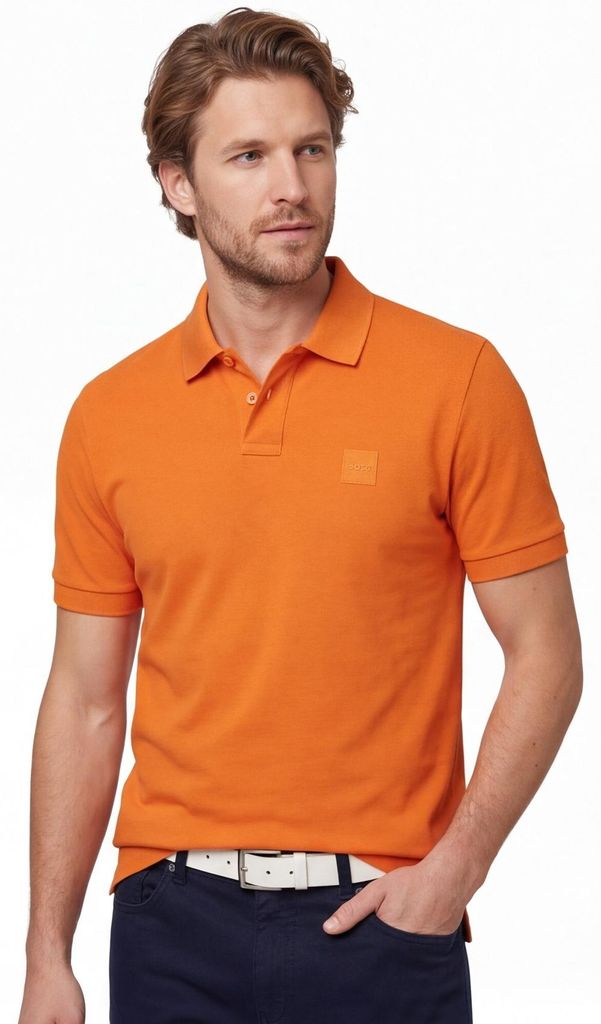 Poloshirt Boss Orange Passenger orange Piqué mit 2 Knöpfen Produktbild 
