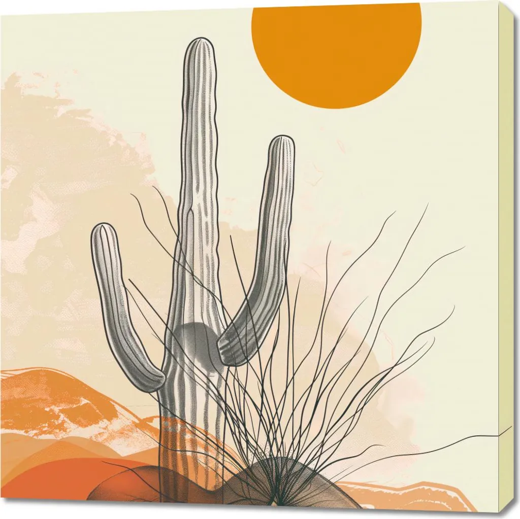 Tableau 90x90 Désert Serein : Déco Murale Zen pour Petit Salon