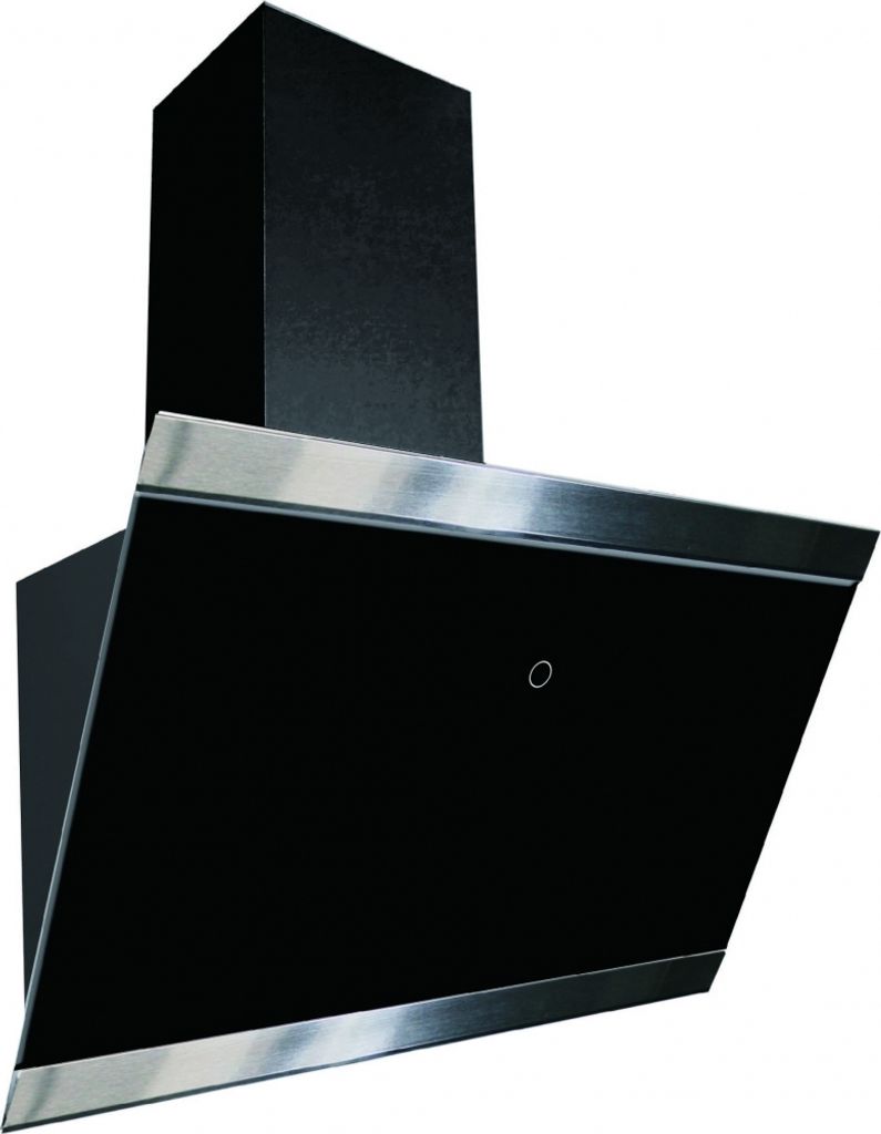Dunstabzugshaube 60 cm kopffreie Schräghaube schwarz Produktbild 