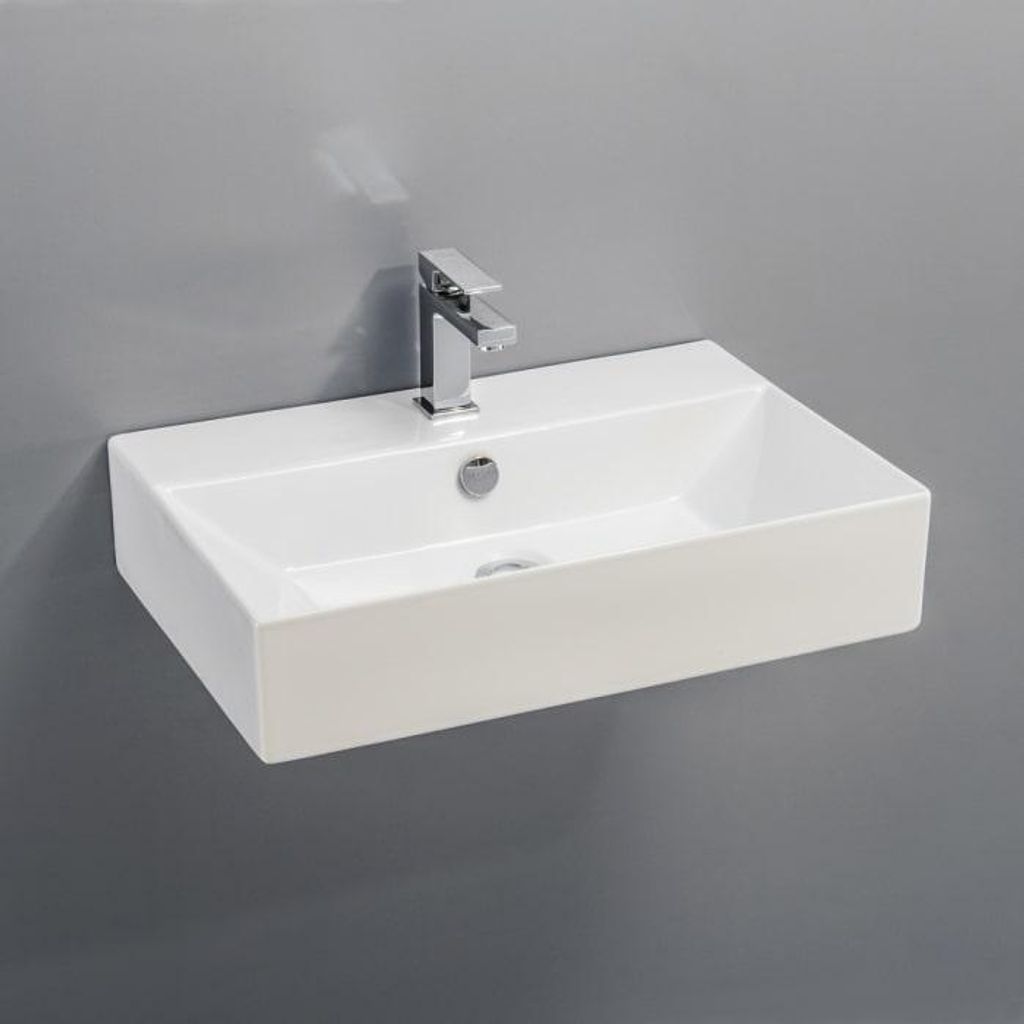 Aqualine Sistema - Lavabo 600x420 mm, con sfioratore, con Immagine del prodotto 