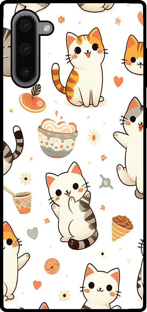 Custodia Samsung Note 10 Gatto Smartphonica - Cover TPU Antiurto Effetto Soft