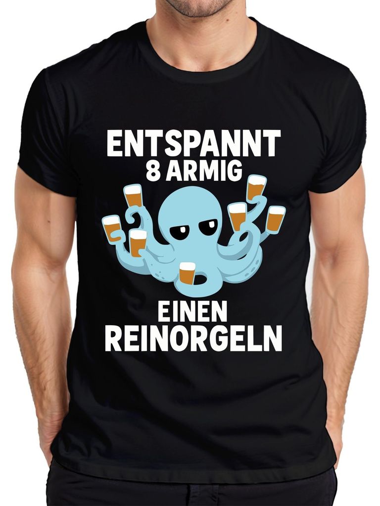 Ontspannen, grappig T-shirt met de tekst "Een armoedige, Productafbeelding 