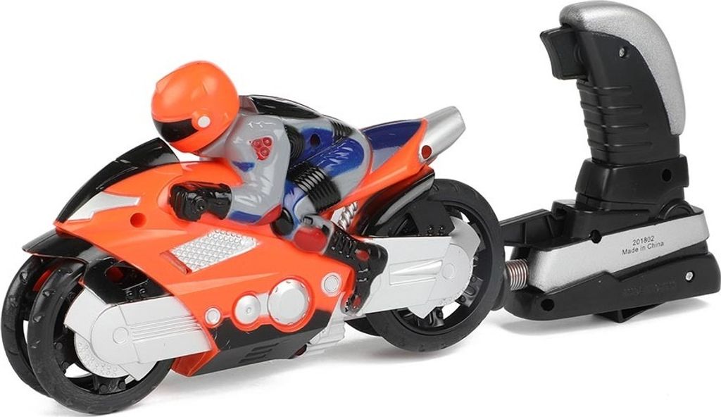 Fahrer auf Motorrad mit Abschussstation Produktbild 