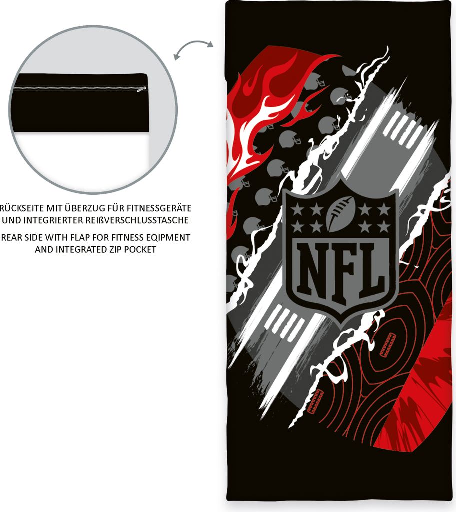 NFL Fitness-Tuch mit Flap