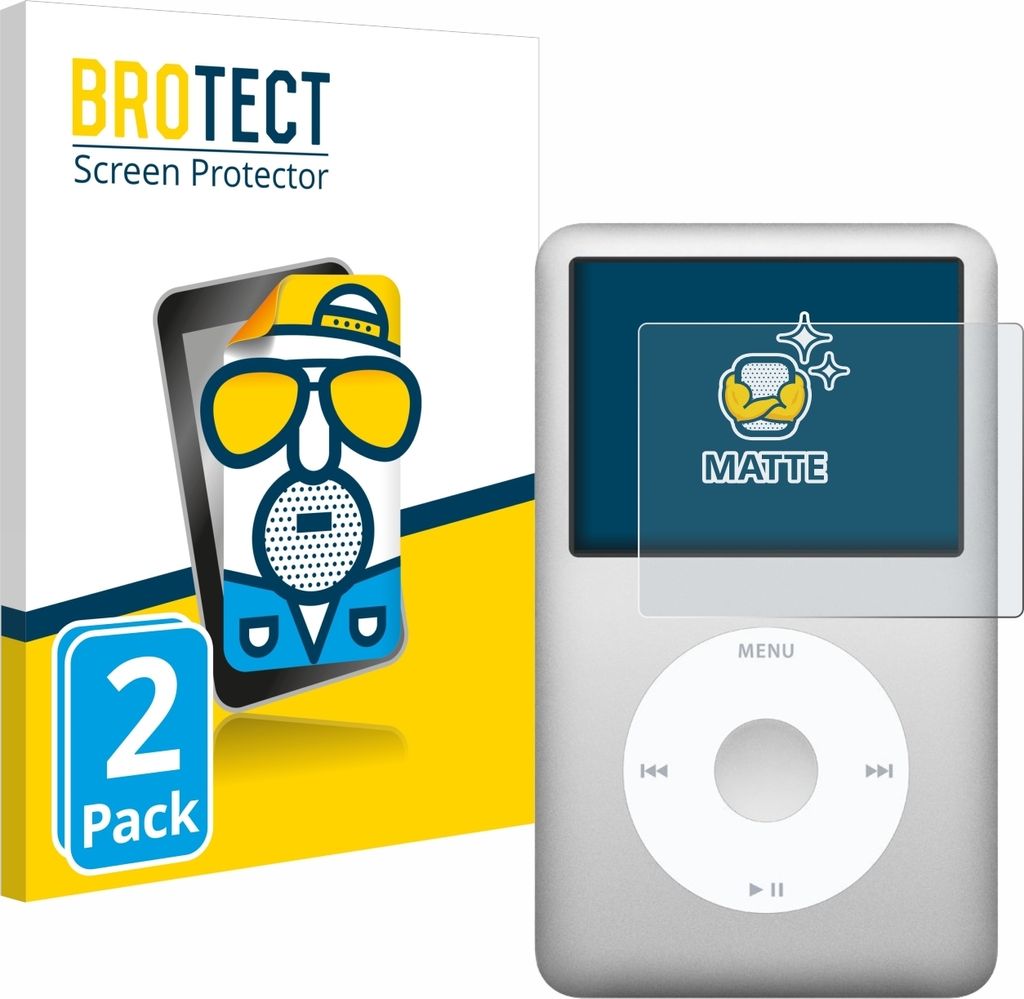2x BROTECT Schutzfolie für iPod classic Gen 5-7 Displayschutz Displayschutzfolie Folie Matt Entspiegelungsfolie