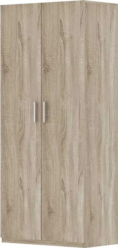 Armoire de rangement Mike 80cm coloris Sonoma avec 2 portes battantes