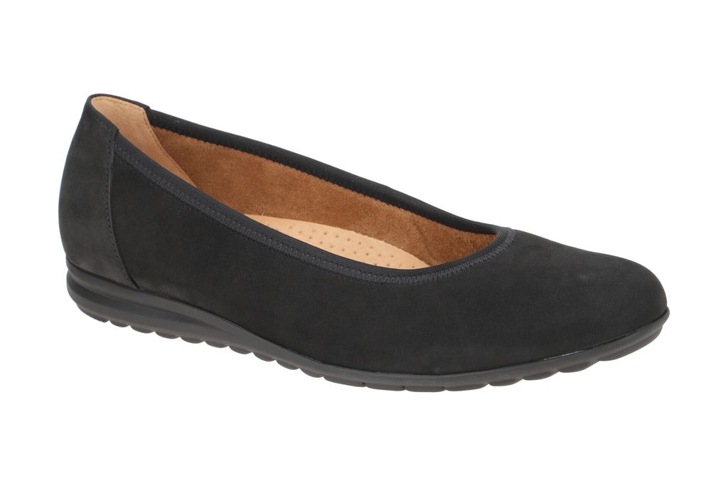 Gabor 72.620 Ballerinas - Damen Halbschuhe - Slipper schwarz Freizeit NEU