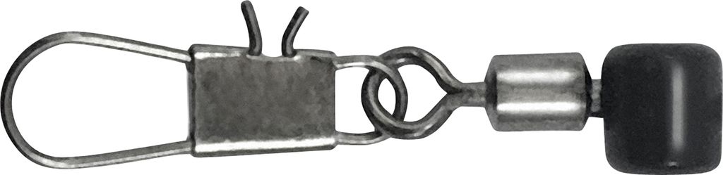 DAIWA NZon Safety Snap, Feeder-Perlenwirbel, stahlgrau, mit Karabiner, 13310-010