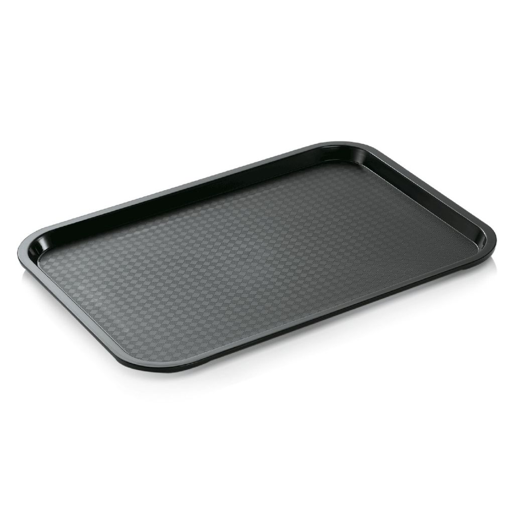WAS Germany Gastro Tablett schwarz stapelbar 41,5 x 31 x 2 cm Serviertablett Polypropylen