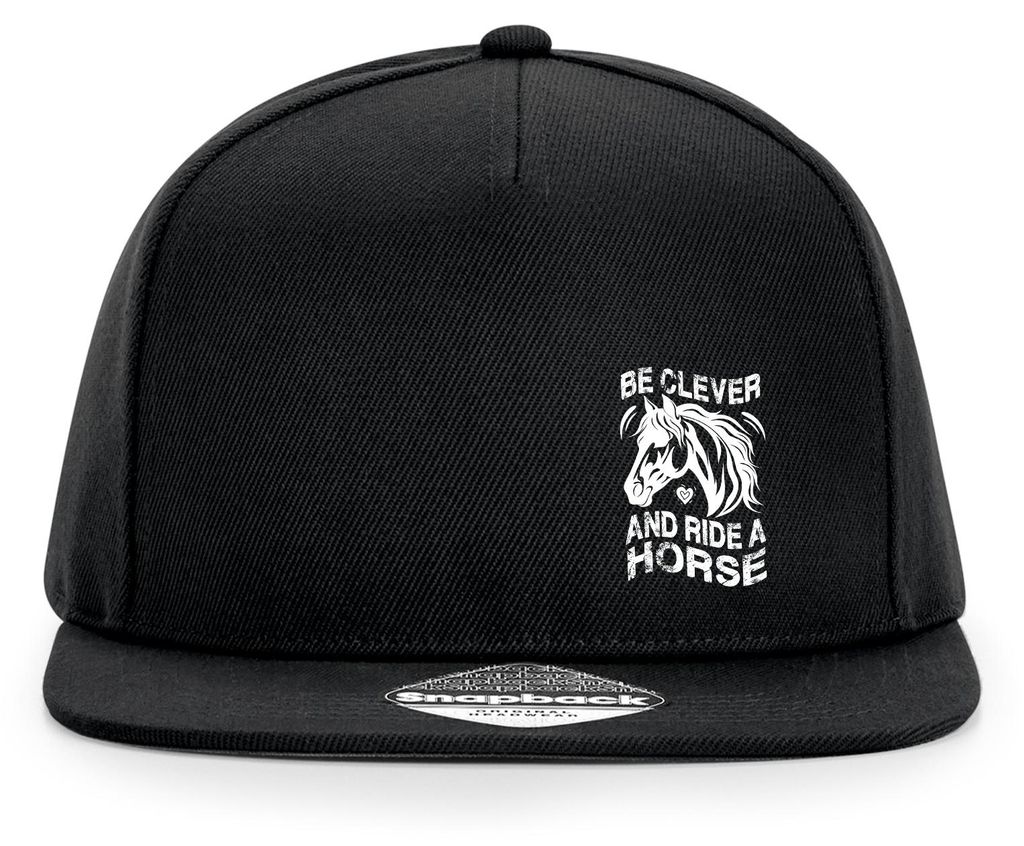 Huuraa Cappy Mütze ride a horse Pferd Black Polyester Snapback Kappe Geschenkidee